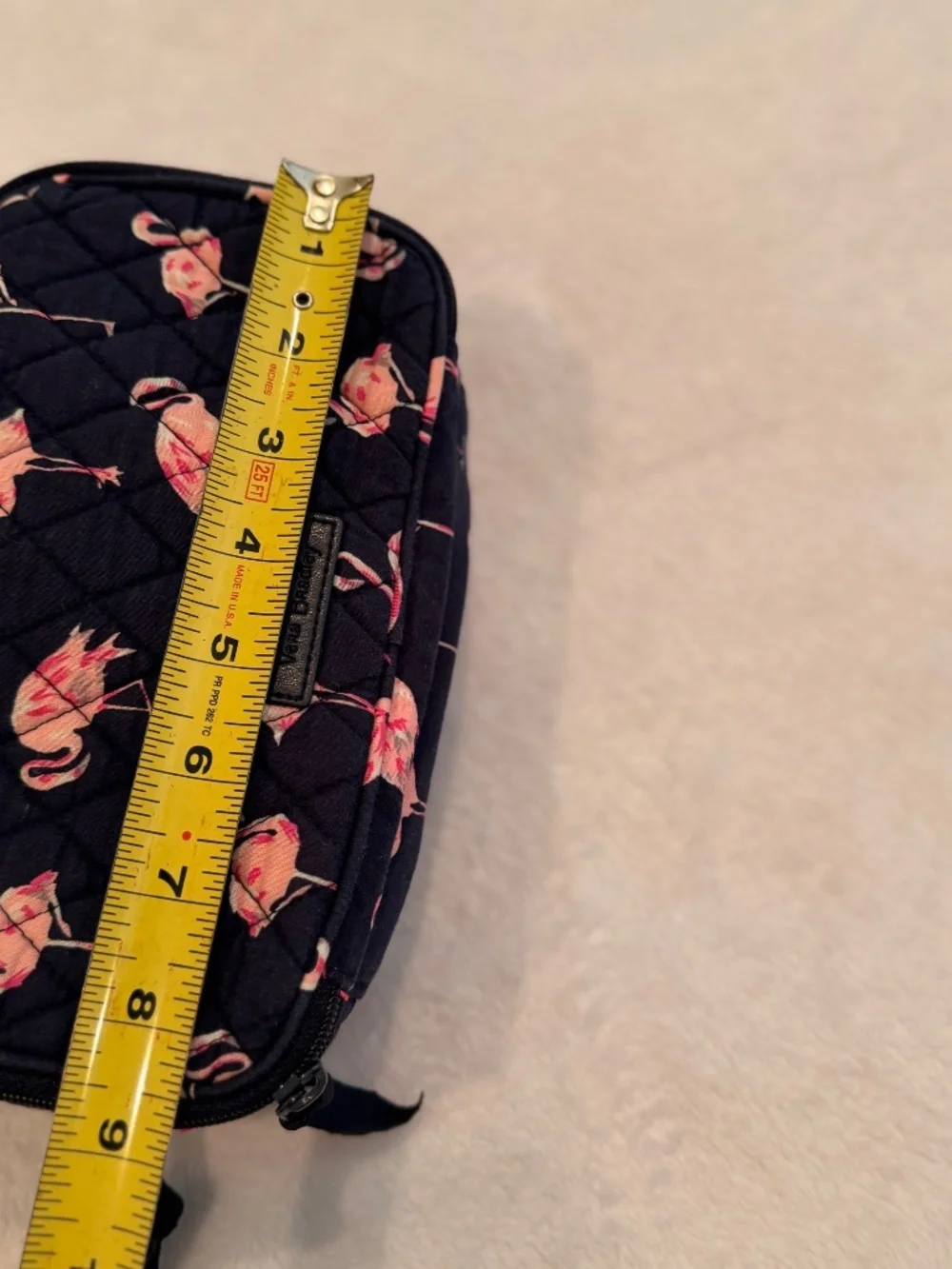 Vera Bradley Double Compartment Flamingo Fiesta Makeup Bag